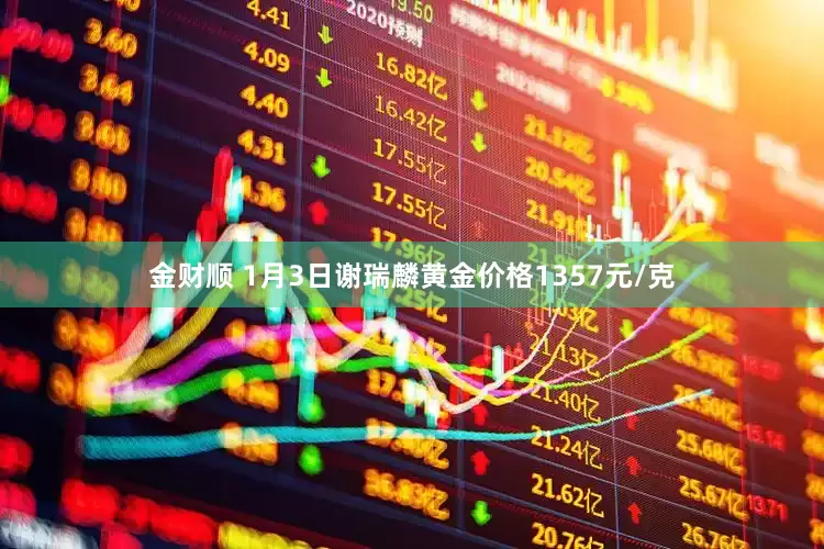 金财顺 1月3日谢瑞麟黄金价格1357元/克