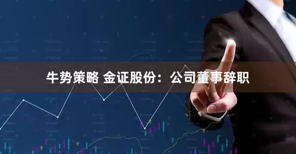 牛势策略 金证股份：公司董事辞职